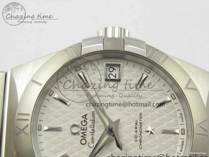 0423 Constellation 38mm SS VSF 1:1 Best Edition White Textured Dial on SS Bracelet A8500 Super Clone EasyCare 7919